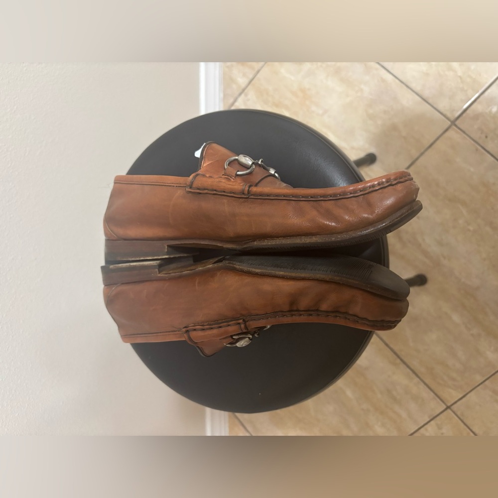 GUCCI 1953 Silver Horsebit Leather Loafer Brown Sz 10.5 $1000 Brixton Jordaan - Picture 5 of 15